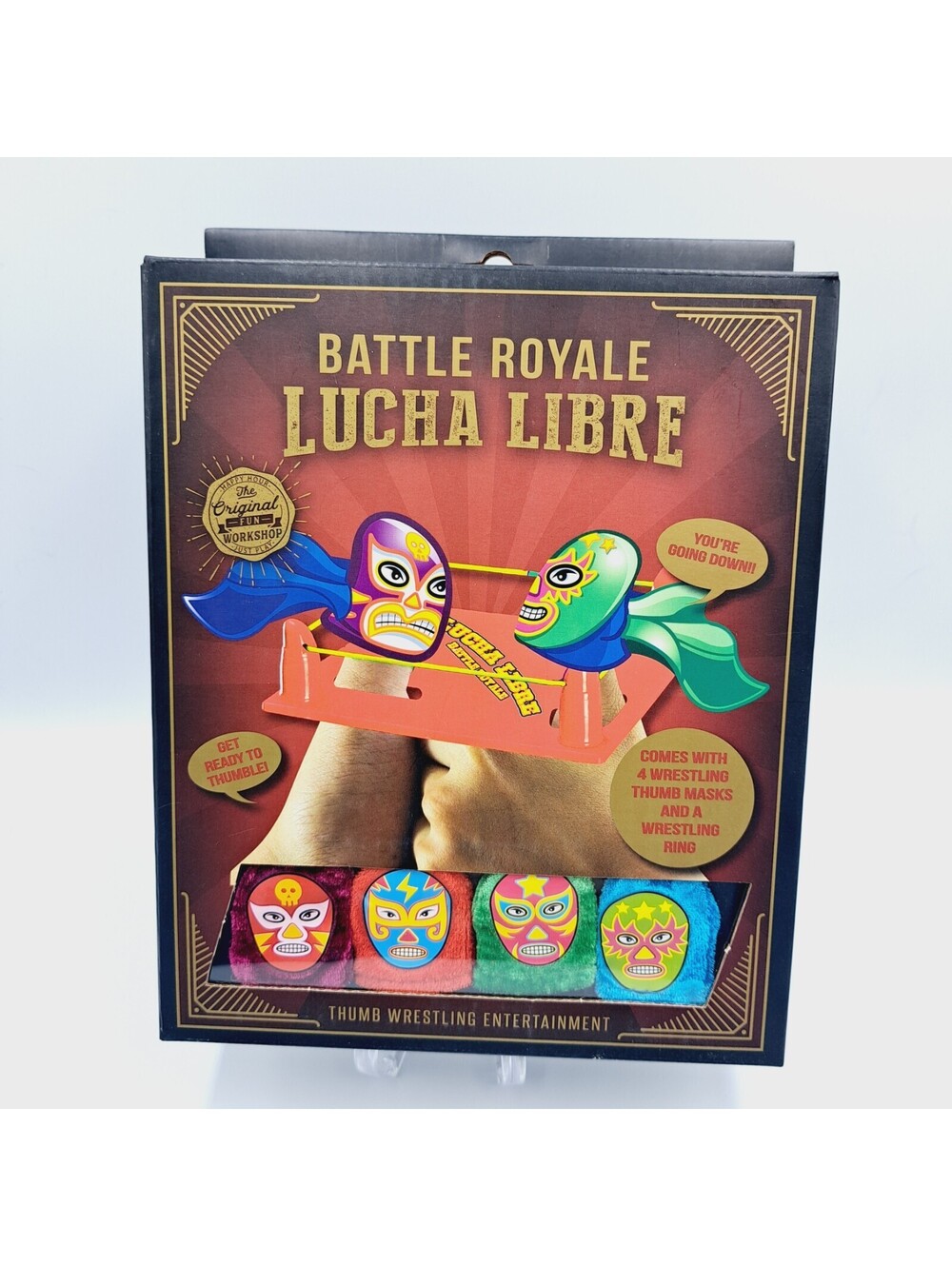 Thumb Wrestling Battle Royale Lucha Libre Ring and Masks